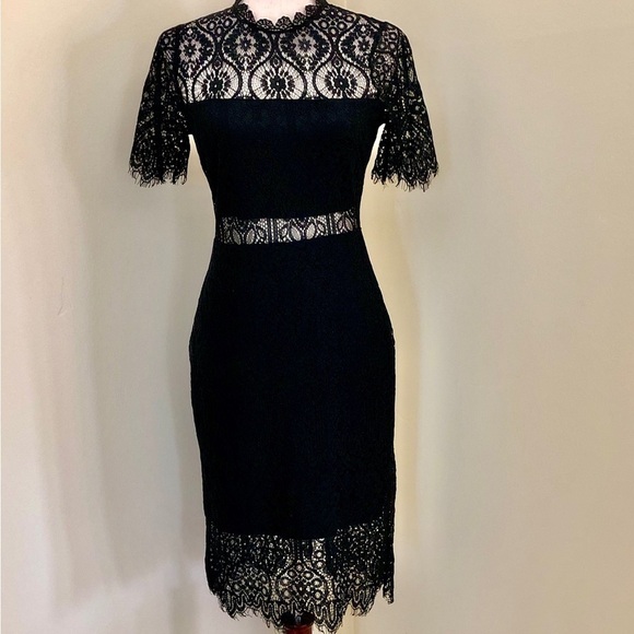 Lulus. Remarkable Black Lace Dress. Small - Picture 7 of 16